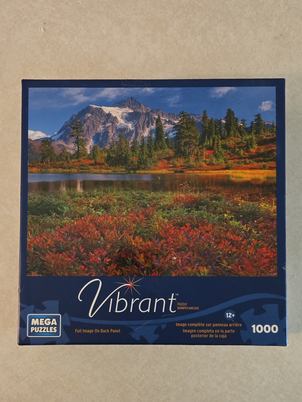 Mega Puzzles Vibrant Series Picture Lake Fall Colors 1000 Piece Puzzle No Poster